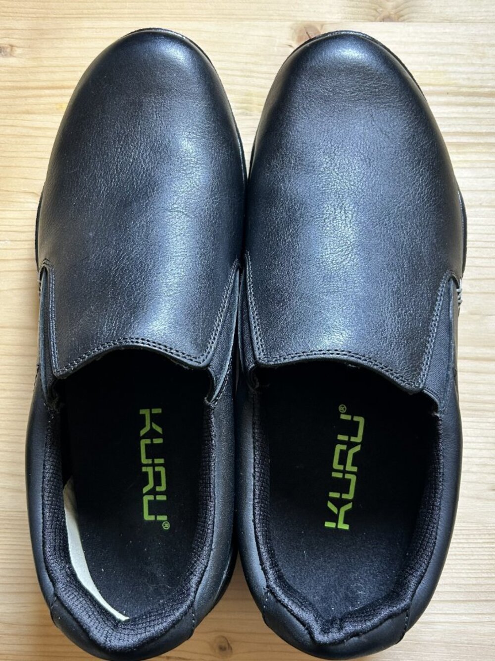 Like New Men's Kuru Kivi Leather Orthopedic Slip-On, 12Wide, Black